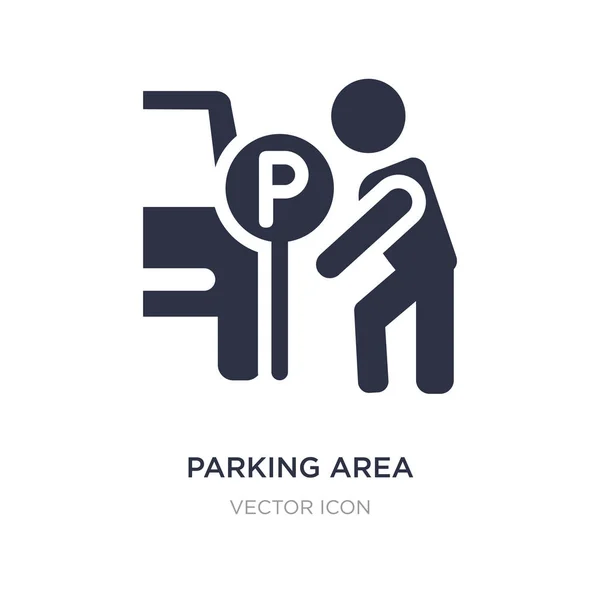 Parking area icon on white background. Simple element illustrati — Stock Vector