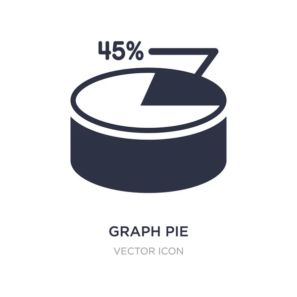 Graph pie icon on white background. Simple element illustration — Stock Vector