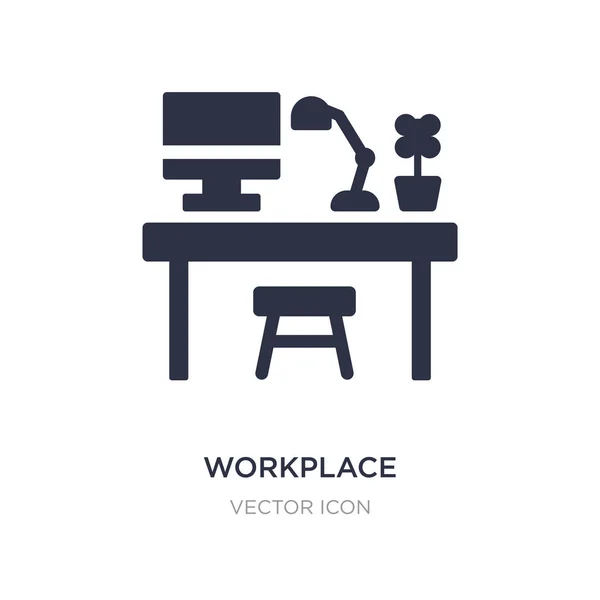 Icono del lugar de trabajo sobre fondo blanco. Elemento simple ilustración — Vector de stock