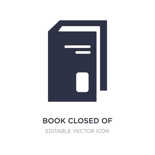 book closed of white cover icon on white background. Simple elem