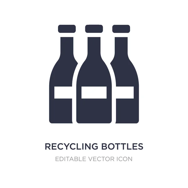 Icône de bouteilles de recyclage sur fond blanc. Élément simple illus — Image vectorielle