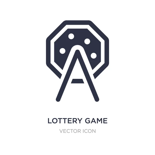 Ícone do jogo de loteria no fundo branco. Elemento simples ilustrati — Vetor de Stock