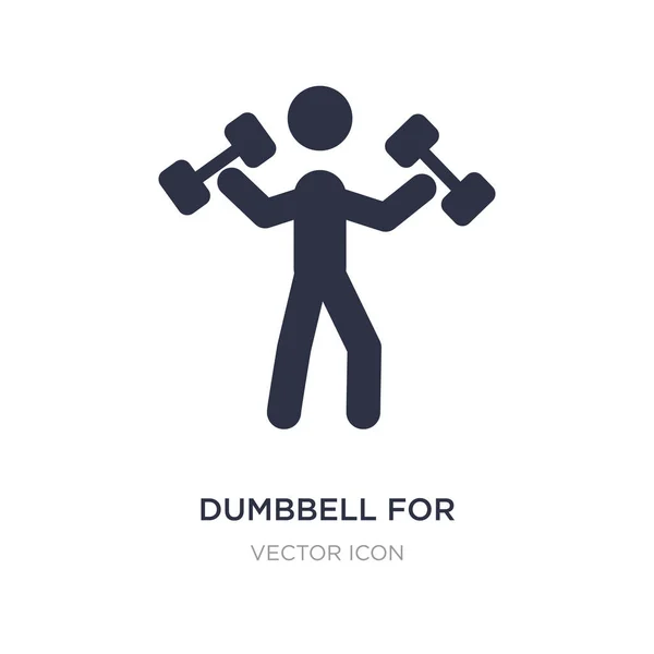 Mancuerna para el icono de entrenamiento sobre fondo blanco. Elemento simple i — Vector de stock