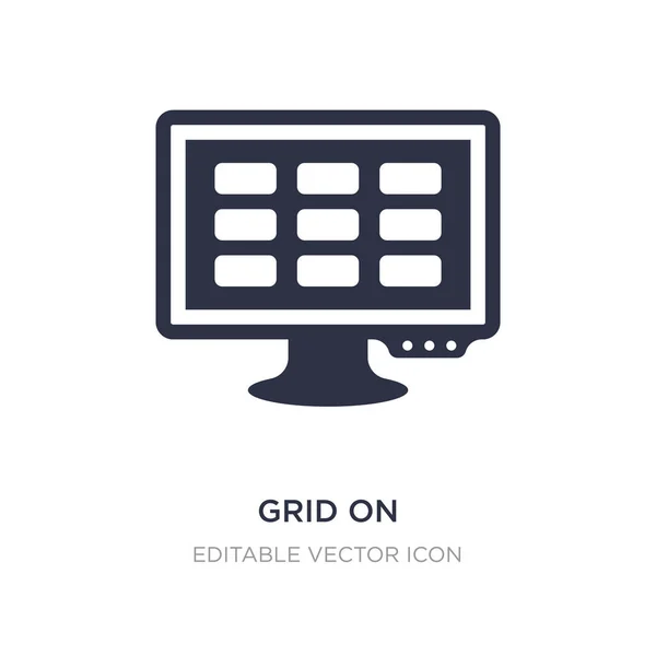 Grid pada ikon pada latar belakang putih. Ilustrasi elemen sederhana fr - Stok Vektor