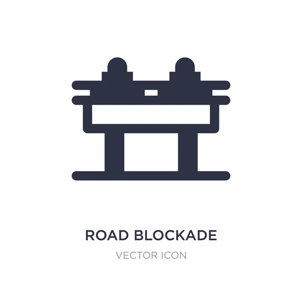 Ícone de bloqueio de estrada no fundo branco. Elemento simples ilustrat — Vetor de Stock