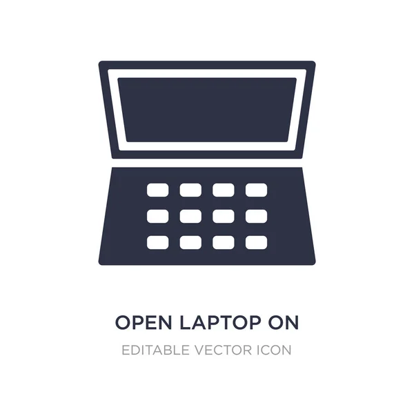 Laptop aberto no ícone no fundo branco. Elemento simples illustra — Vetor de Stock