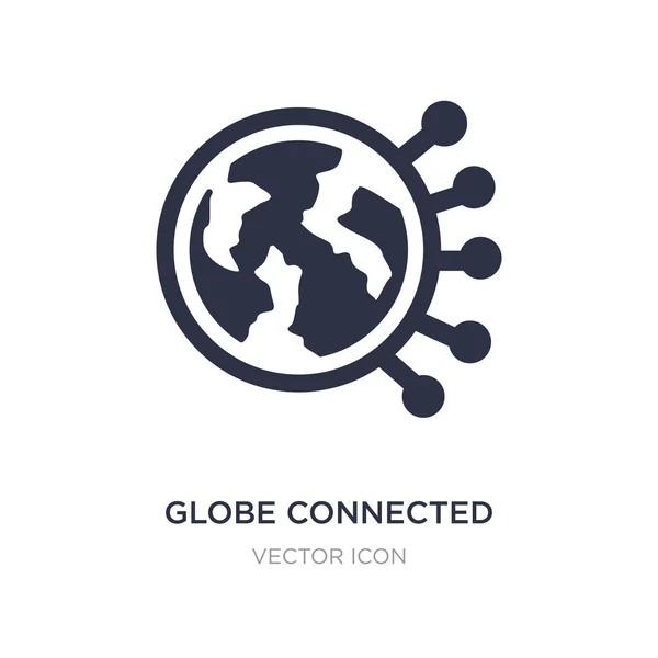 Icône de circuit connecté globe sur fond blanc. Élément simple — Image vectorielle