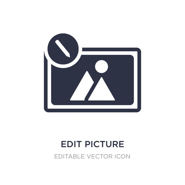 Bewerken pictogram picture op witte achtergrond. Eenvoudig element illustrati — Stockvector