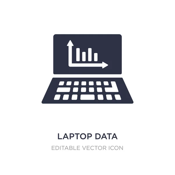 Gráfico de análise de dados de laptop na tela com ícone de círculos no whi — Vetor de Stock