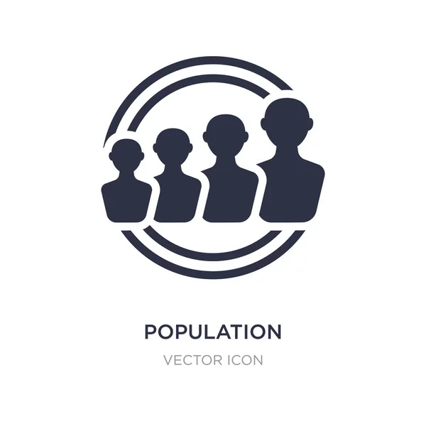 Icône de population sur fond blanc. Illustration d'élément simple — Image vectorielle