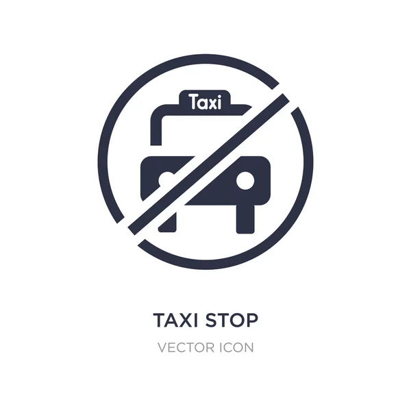Icône arrêt de taxi sur fond blanc. Illustration d'élément simple — Image vectorielle