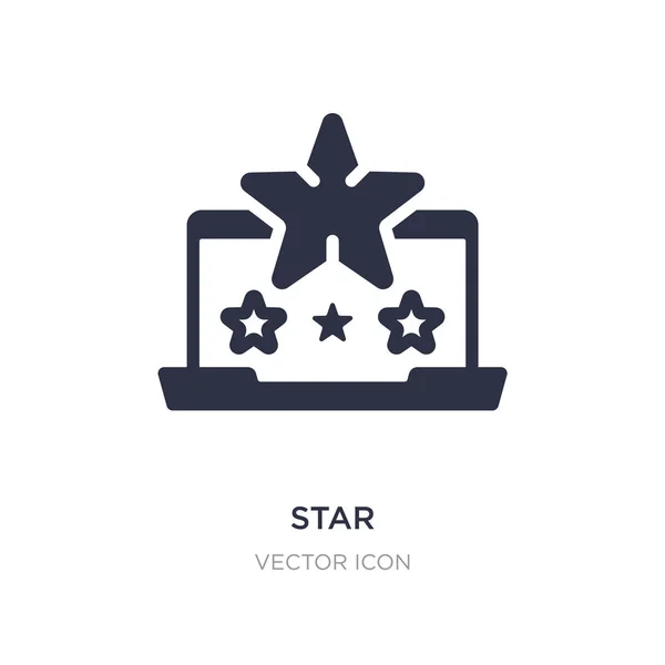 Icono estrella sobre fondo blanco. Elemento simple ilustración de — Vector de stock