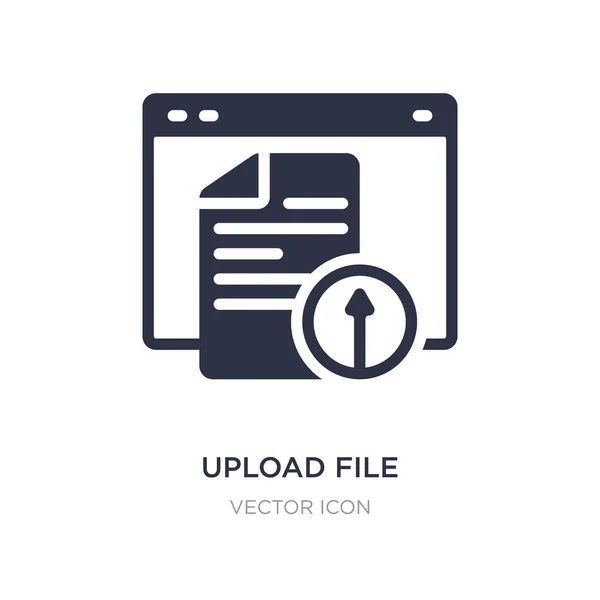 Upload file icon on white background. Simple element illustratio — Stock Vector