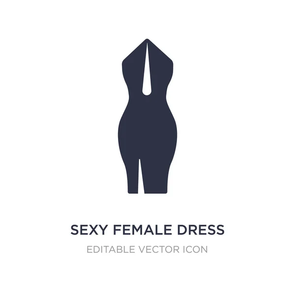 Sexy female dress icon on white background. Simple element illus — Stock Vector
