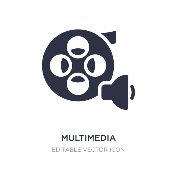 Multimedia-Symbol auf weißem Hintergrund. einfache Elementillustration — Stockvektor
