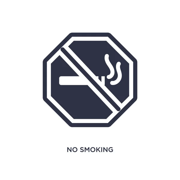 No fumar icono sobre fondo blanco. Elemento simple ilustración — Vector de stock