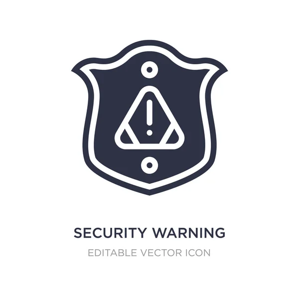 Icono de advertencia de seguridad en fondo blanco. Ilustración de elemento simple — Vector de stock