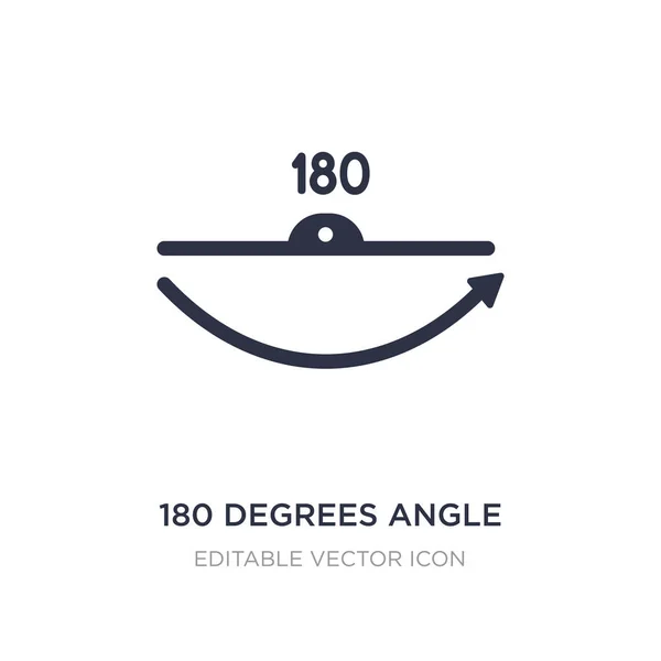 180 degrees angle icon on white background. Simple element illus Vector Graphics