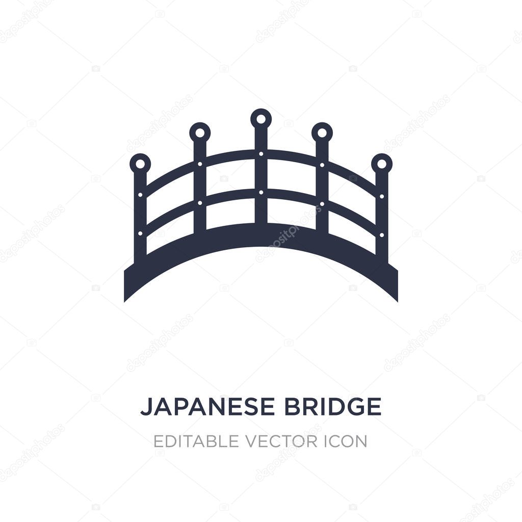 japanese bridge icon on white background. Simple element illustr