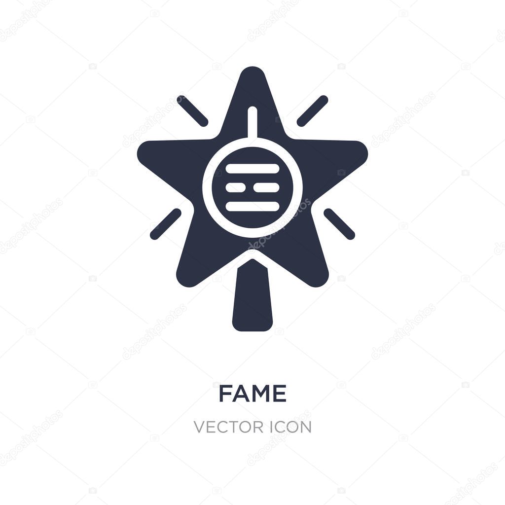 Fame icon on white background. Simple element illustration from Blogger and influencer concept. fame sign icon symbol design.