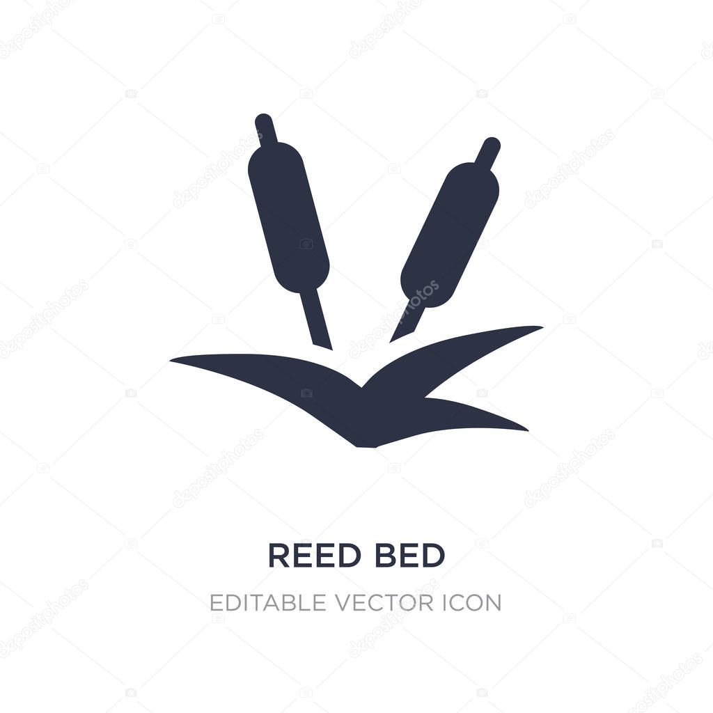 reed bed icon on white background. Simple element illustration f
