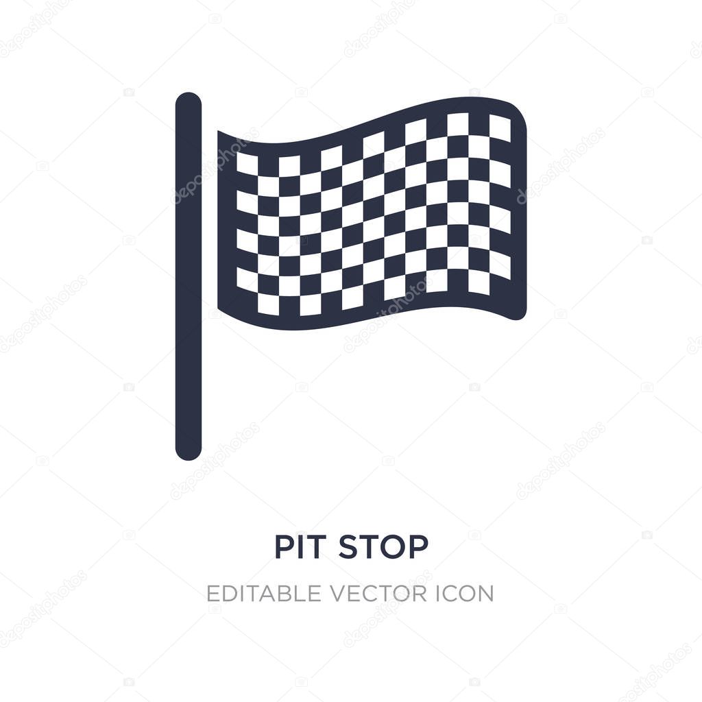 Pit stop icon on white background. Simple element illustration from Signaling concept. pit stop icon symbol design.