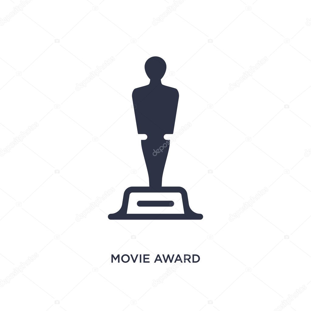 movie award icon on white background. Simple element illustratio