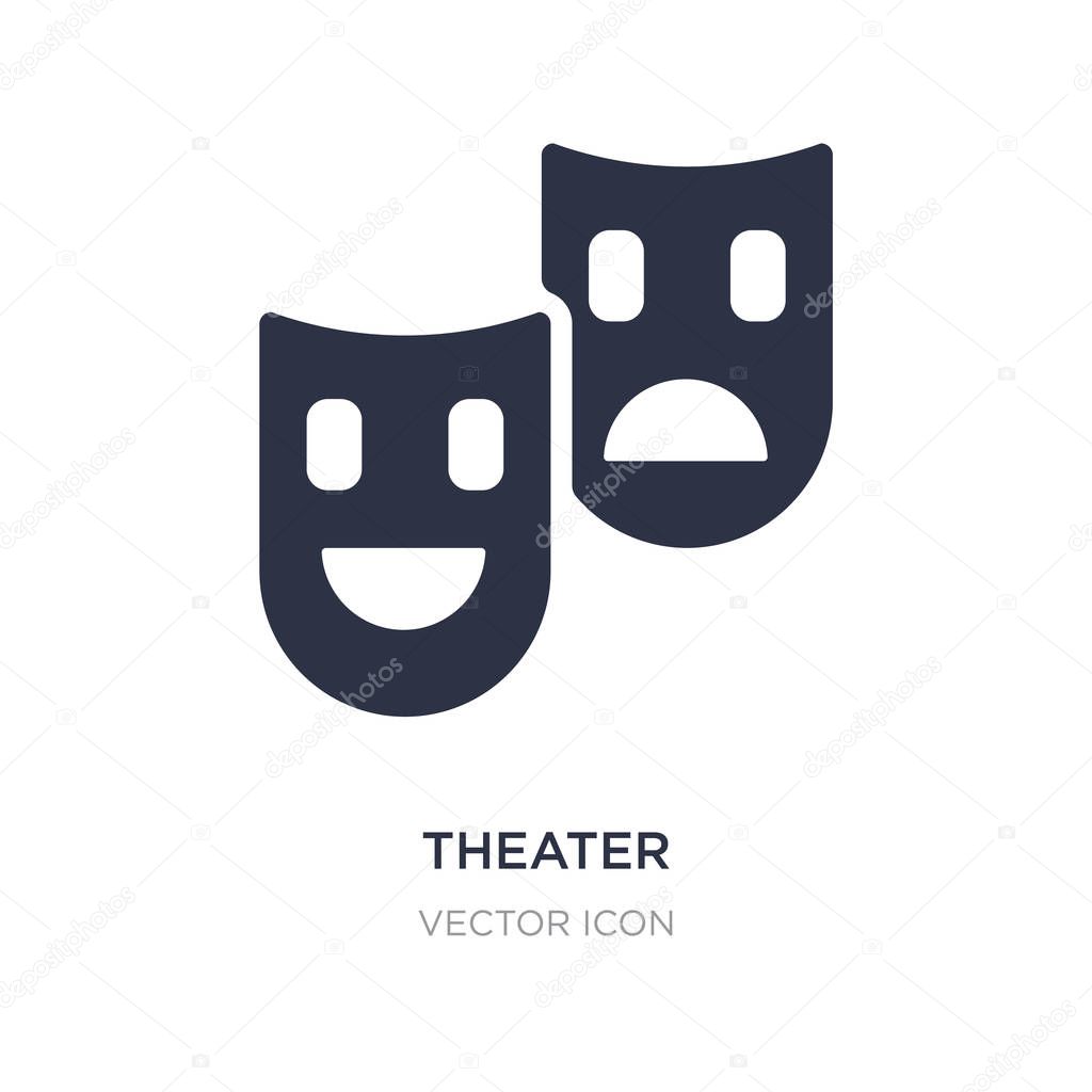theater icon on white background. Simple element illustration fr