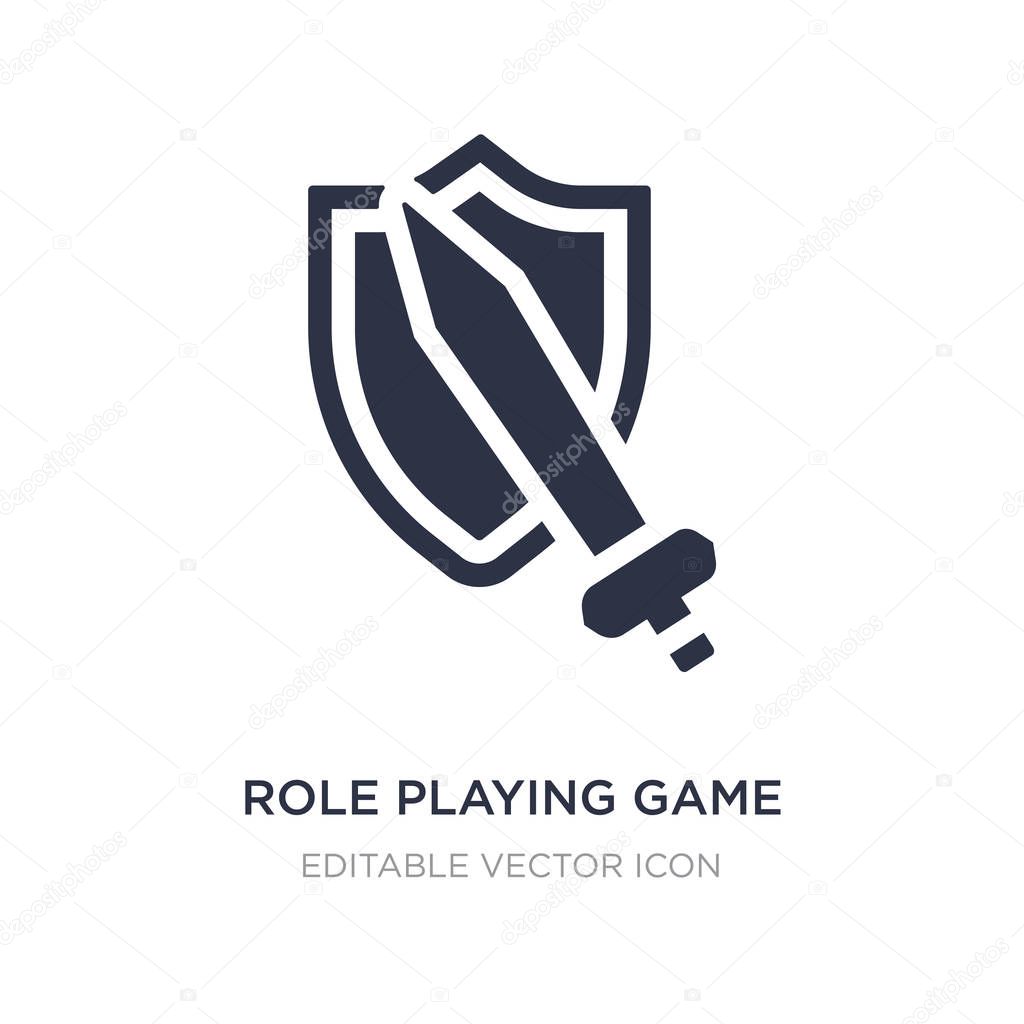 role playing game icon on white background. Simple element illus