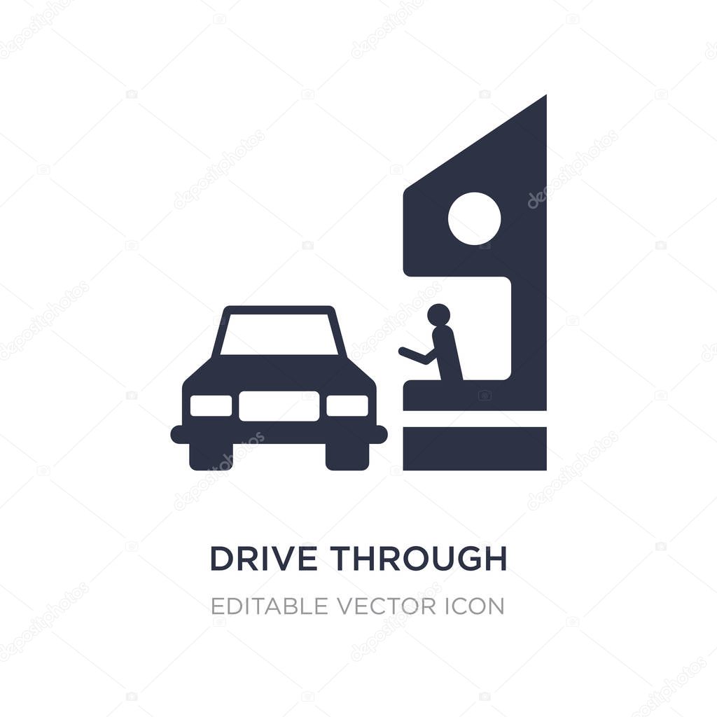 Drive through icon on white background. Simple element illustration from Food concept. drive through icon symbol design.