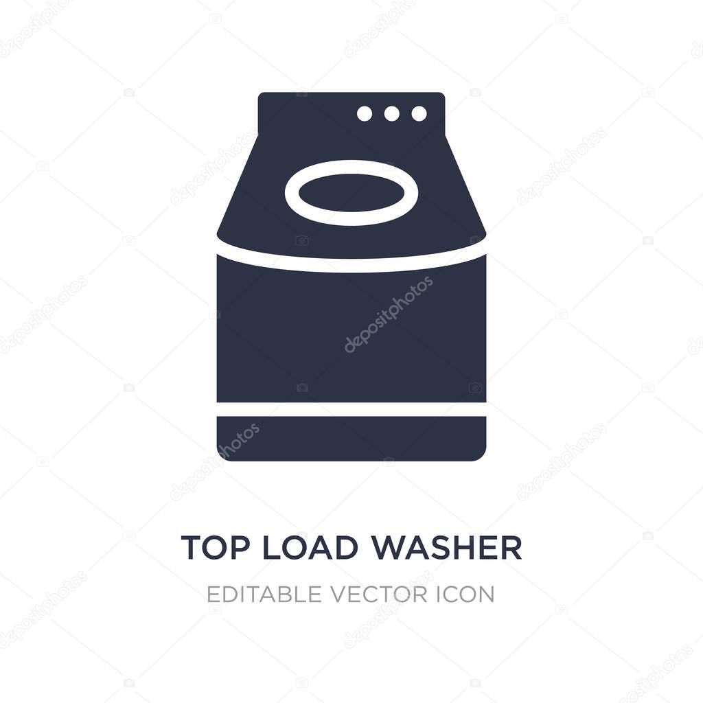 top load washer icon on white background. Simple element illustr