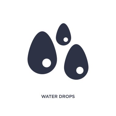 su simgesi beyaz zemin üzerine bırakır. Basit öğe illustratio