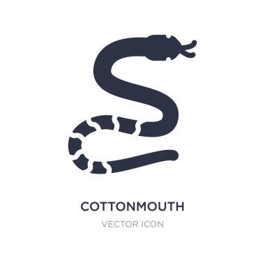 cottonmouth icon on white background. Simple element illustratio clipart