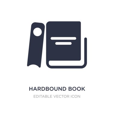 hardbound kitap varyant simgesi beyaz arka plan üzerinde. Basit öğe 