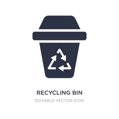 geri dönüşüm kutusu simgesi beyaz arka plan üzerinde. Basit öğe illustrat