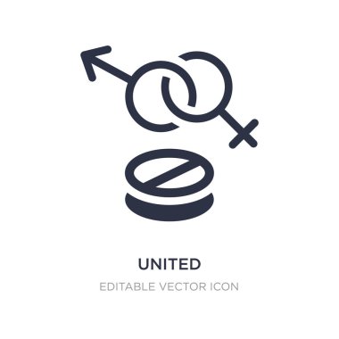 heteroseksüel simgesi beyaz arka plan üzerinde Birleşik. Basit öğe hasta