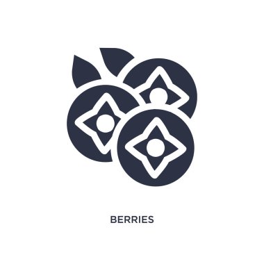 Beyaz arka plan üzerinde meyveleri simgesi. Basit öğe illüstrasyon fr