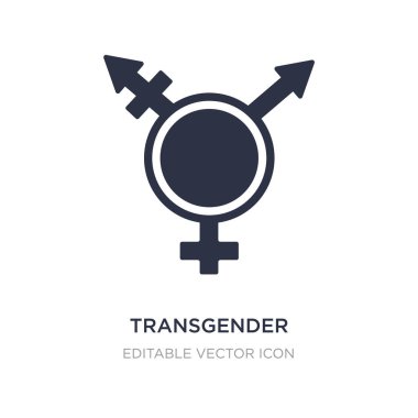 transseksüel simgesi beyaz arka plan üzerinde. Basit öğe illustratio