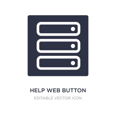 Web düğme simgesi beyaz arka plan üzerinde yardım. Basit öğe illustr