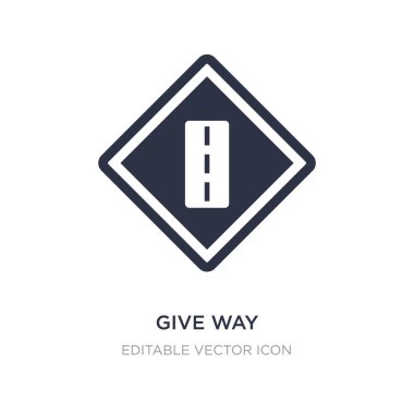 yol simgesi beyaz zemin üzerine ver. Basit öğe illüstrasyon f