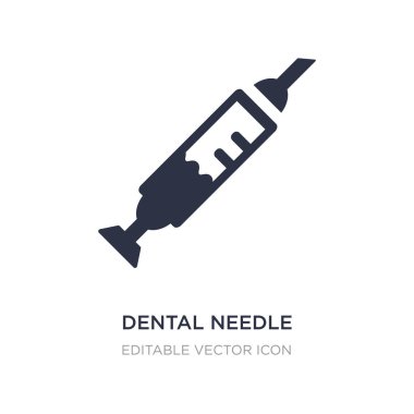 Beyaz arka plan üzerinde diş iğne simgesi. Basit öğe illustrat