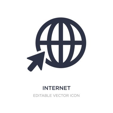 Beyaz arka plan üzerinde Internet simgesini. Basit öğe illüstrasyon f