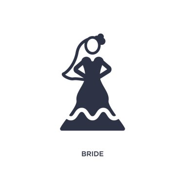 beyaz zemin üzerine gelin simgesi. Basit öğe örnek