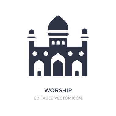 Beyaz arka planda ibadet simgesi. Basit eleman illüstrasyon fr