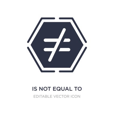 Beyaz arka plan simgesine eşit değildir. Basit öğe illustr