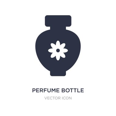 parfüm şişesi simgesi beyaz arka plan üzerinde. Basit öğe illustra