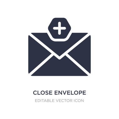 zarf simgesi beyaz zemin üzerine kapatın. Basit öğe illustra