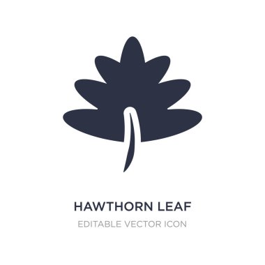 alıç yaprağı simgesi beyaz arka plan üzerinde. Basit öğe illustrat