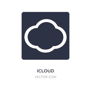 Beyaz arka planda iCloud simgesi. Basit eleman çizim fro