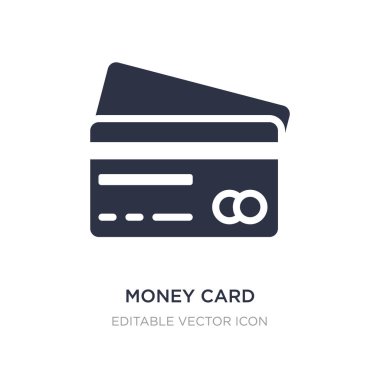 Beyaz arka plan üzerinde para kartı simgesi. Basit öğe illüstrasyon